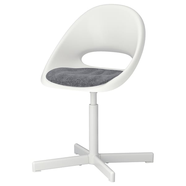 PYNTEN Coussin pour chaise bureau enfant, gris foncé, 33x32 cm