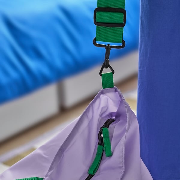 RÄCKLA Sac pliable, mauve/vert, 75x45 cm/55 l