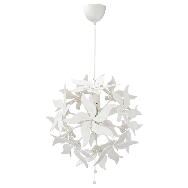 RAMSELE Suspension, fleur/blanc, 43 cm