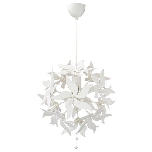 RAMSELE Suspension, fleur/blanc, 43 cm