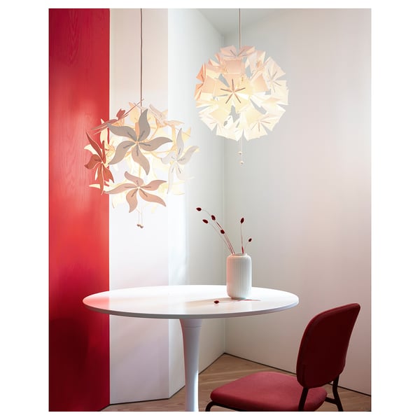 RAMSELE Suspension, fleur/blanc, 43 cm