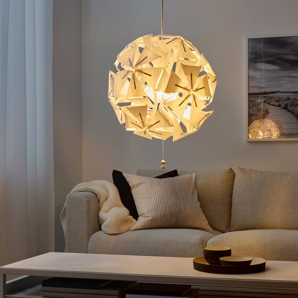 RAMSELE Suspension, géométrique/blanc, 43 cm