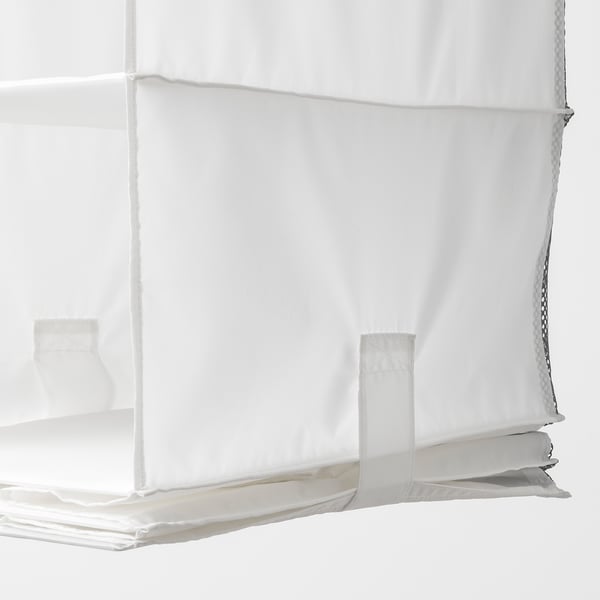 RASSLA Rangement 5 compartiments, blanc, 25x40x98 cm