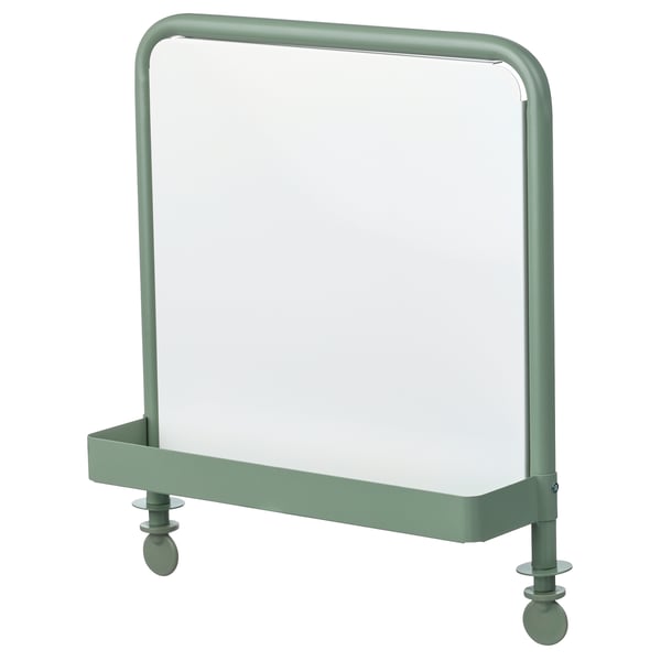 RELATERA Tableau blanc/magnétique, gris-vert clair