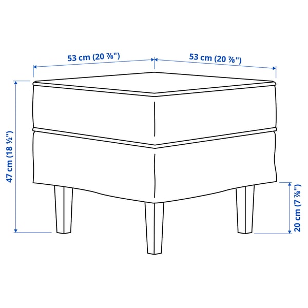 ROCKSJÖN Repose-pieds, Kilanda beige clair