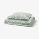 RODGERSIA Housse de couette et 1 taie, vert/blanc, 150x200/50x60 cm