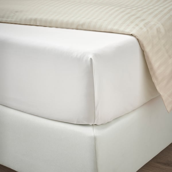 RÖNNVECKMAL Drap plat, blanc, 150x260 cm