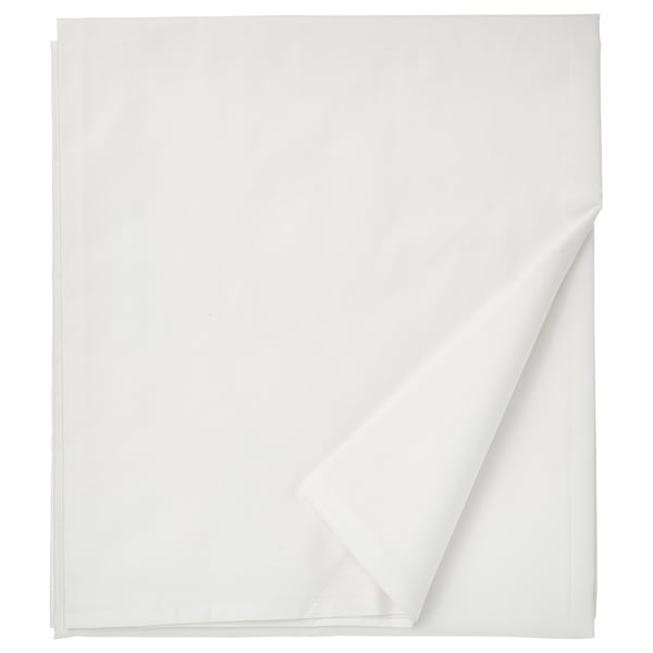 RÖNNVECKMAL Drap plat, blanc, 150x260 cm