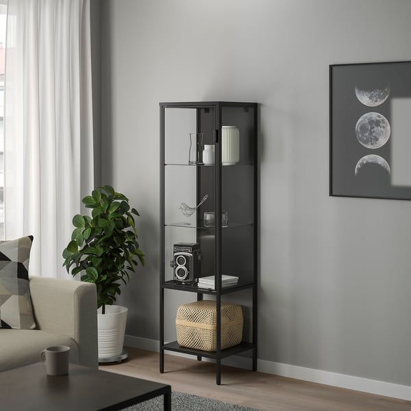 RUDSTA Vitrine, anthracite, 42x37x155 cm