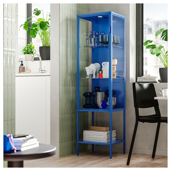 RUDSTA Vitrine, bleu, 42x37x155 cm