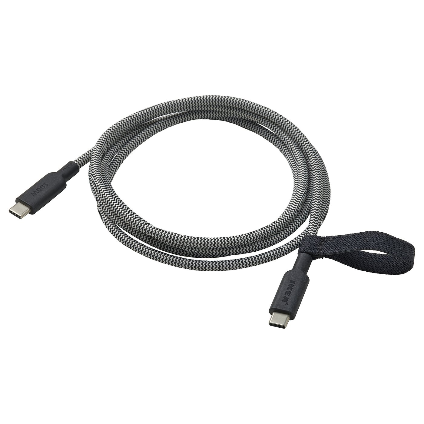 RUNDHULT USB-C vers USB-C, noir/blanc, 1.5 m/100 W