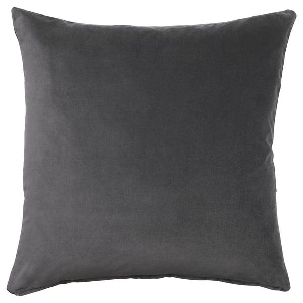 SANELA Housse de coussin, gris foncé, 50x50 cm