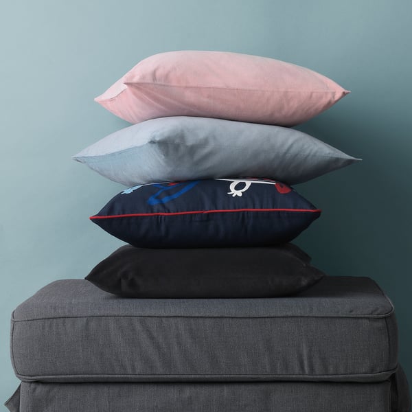 SANELA Housse de coussin, gris foncé, 50x50 cm
