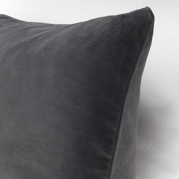 SANELA Housse de coussin, gris foncé, 50x50 cm