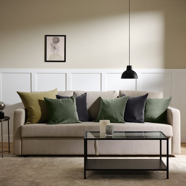 SANELA Housse de coussin, gris foncé, 50x50 cm