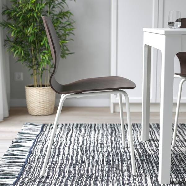 SIGTRYGG Chaise, brun foncé/Sefast blanc