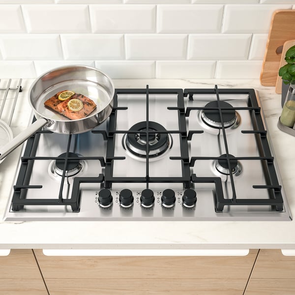 SKÅLAN Plaque de cuisson au gaz, IKEA 500 acier inoxydable, 74 cm