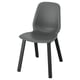 SKÅLSTA Chaise, plastique noir/profilé métal/noir-gris