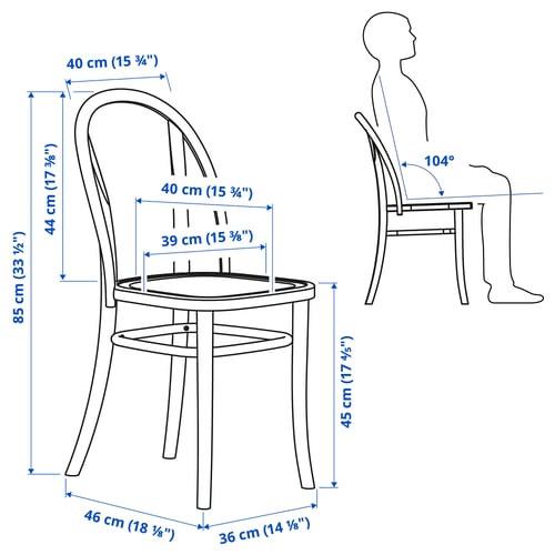 SKOGSBO Chaise, brun foncé