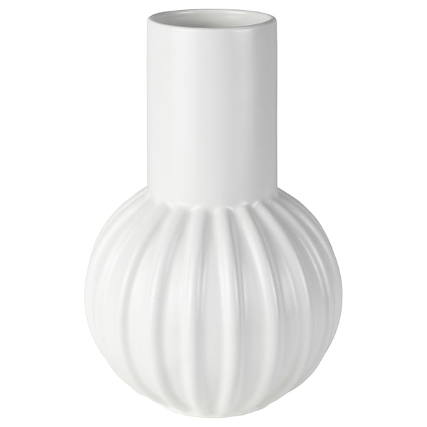 SKOGSTUNDRA Vase, blanc, 27 cm