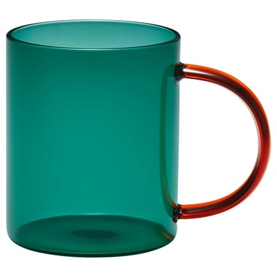 SKUGGSTUBB Tasse, multicolore vert/brun, 41 cl