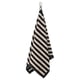 SLÅNHÖSTMAL Serviette de toilette, noir/beige clair rayé, 50x100 cm