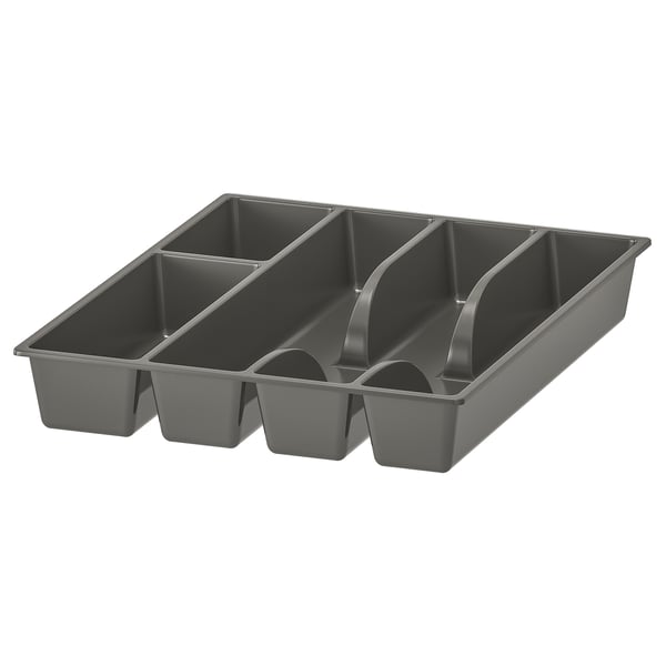 SMÄCKER Range-couverts, gris, 31x26 cm