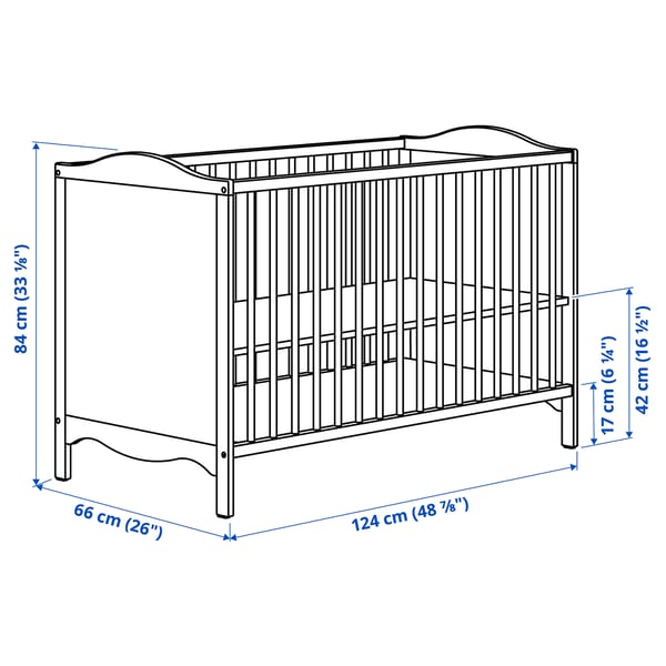 SMÅGÖRA Meuble chambre bébé, lot de 2, blanc, 60x120 cm