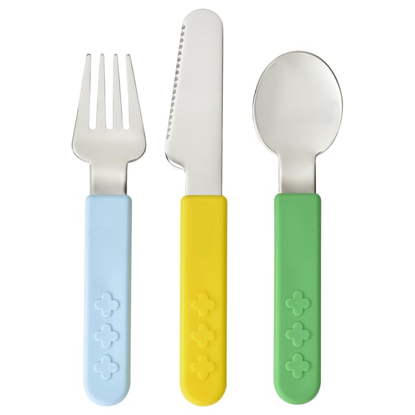 SMASKA Couverts, 3 pièces, multicolore
