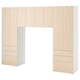 SMÅSTAD / PLATSA Combinaison de rangement, blanc/bouleau, 240x42x181 cm