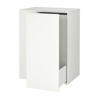 SMÅSTAD Rangement coulissant, blanc, 80x57x108 cm