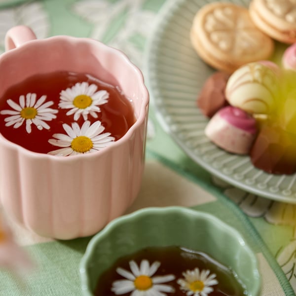 SMÖRFISK Tasse, vert clair/rose, 34 cl
