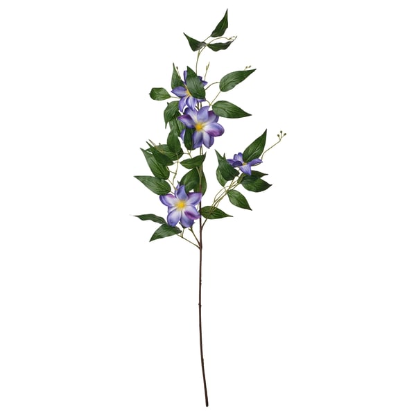 SMYCKA Fleur artificielle, intérieur/extérieur clématite/bleu, 97 cm
