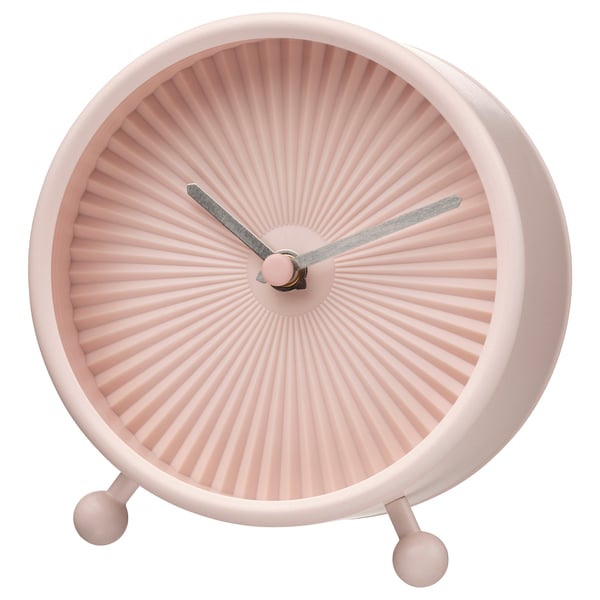 SNOFSA Horloge de table, rose pâle, 11 cm
