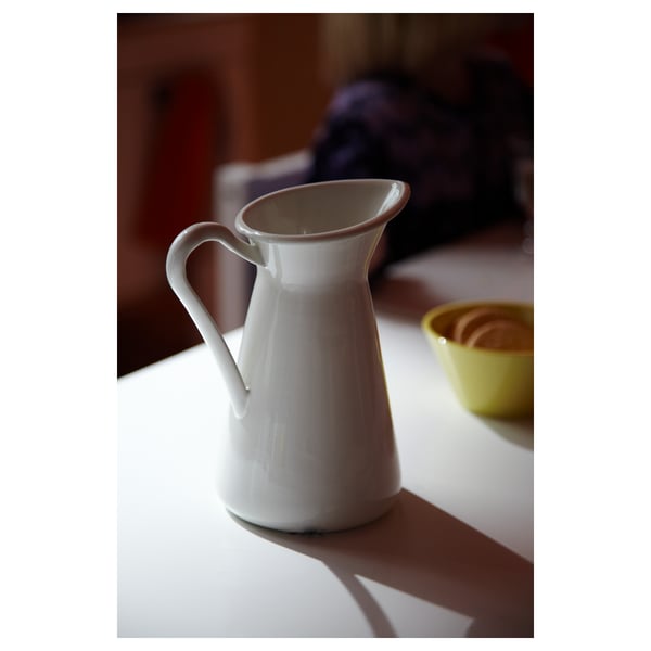 SOCKERÄRT Vase/pichet, blanc, 16 cm