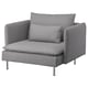 SÖDERHAMN Fauteuil, Tonerud gris