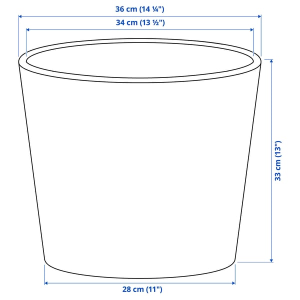 SOJABÖNA Cache-pot, blanc, 32 cm