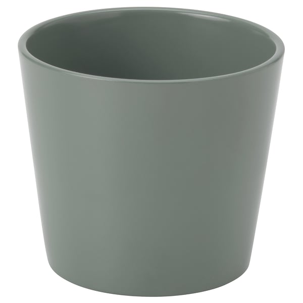 SOJABÖNA Cache-pot, gris/vert, 9 cm