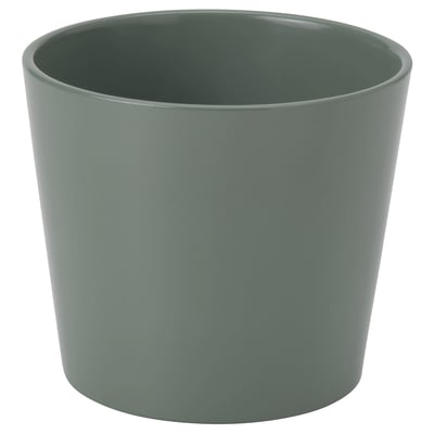 SOJABÖNA Cache-pot, gris/vert, 12 cm