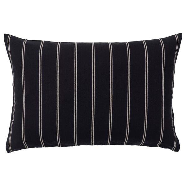 SOLUPPGÅNG Housse de coussin, noir/blanc, 40x58 cm