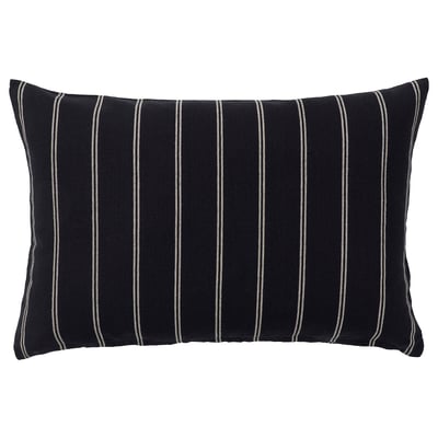 SOLUPPGÅNG Housse de coussin, noir/blanc, 40x58 cm
