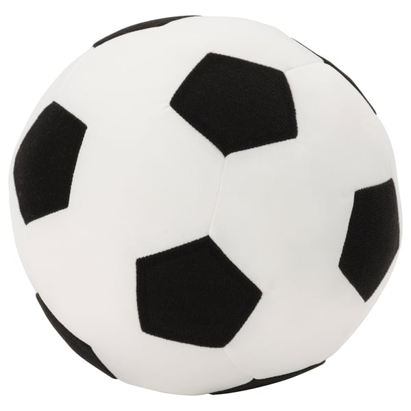 SPARKA Peluche, ballon de foot/noir blanc