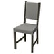 STEFAN Chaise, brun noir/Knisa gris/beige