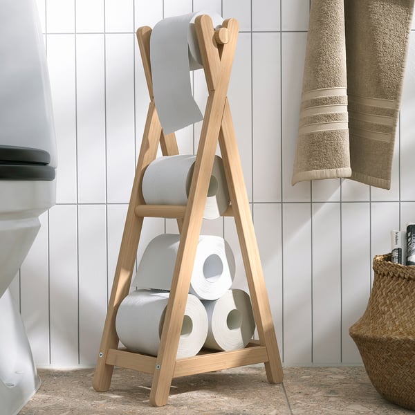 STEGESUND Range-rouleaux WC, bambou clair