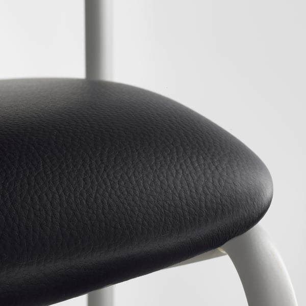 STOLJAN Chaise conférence, blanc/noir