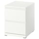 STORKLINTA Commode 2 tiroirs, blanc/avec 2 tiroirs, 40x50x53 cm
