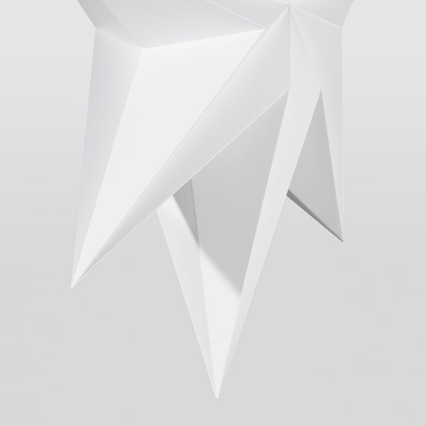 STRÅLA Abat-jour, formes 3D/en forme d'étoile blanc, 70 cm