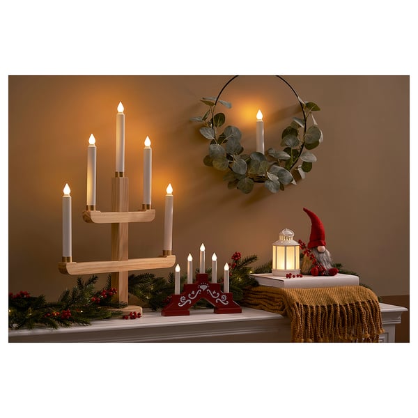 STRÅLA Lanterne à LED, à pile blanc, 13 cm