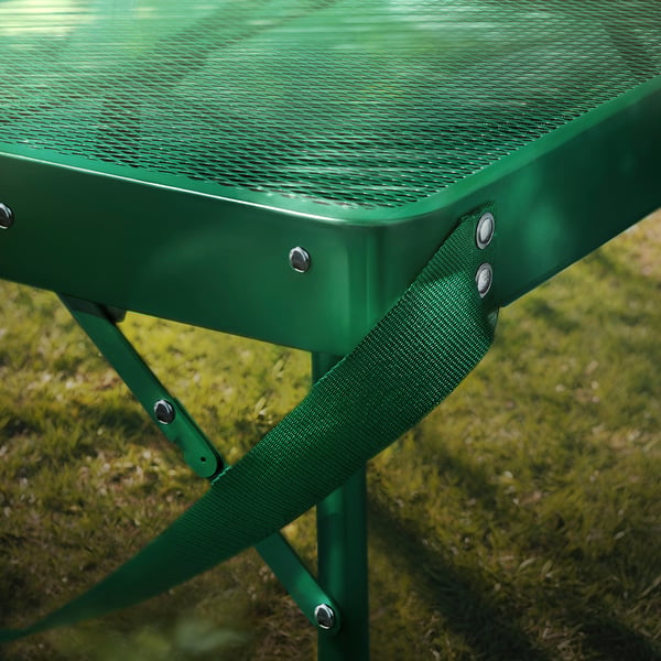 STRANDÖN Table + 2 sièges pliables, vert