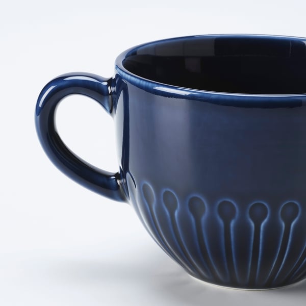 STRIMMIG Tasse, grès bleu, 36 cl